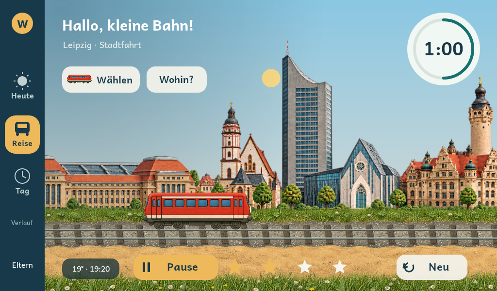 Das neue Leipzig-Panorama während der Bahnfahrt